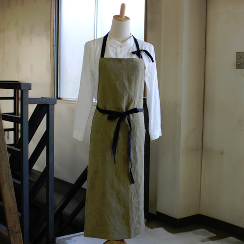 リネン100％エプロンドレスロサンゼルスで購入 リネン100％エプロンドレスロサンゼルスで購入 リネン100％エプロン