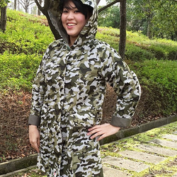 WLC1822-P  狗服裝和婦女的這副模樣雨衣一套迷彩圖案綠地系統 第3張的照片