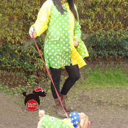 WLD1818-L　女用單品 披風雨衣 完全防水　圓點四種配色 第2張的照片