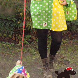 WLY1818-D　犬服レインコート単品  完全防水　水玉４色配色 4枚目の画像