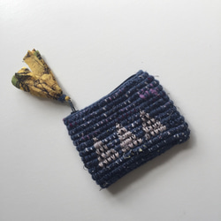 おさいふ Crochet coin Purse Navy 1枚目の画像