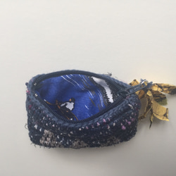 おさいふ Crochet coin Purse Navy 3枚目の画像