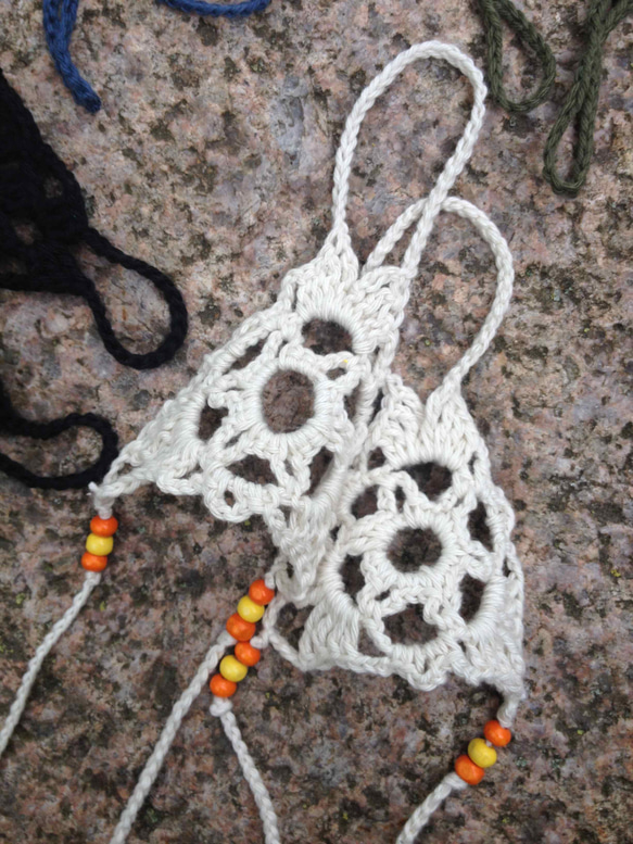 Crochet Hippie Sandals White 4枚目の画像