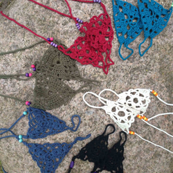 Crochet Hippie Sandals Red 2枚目の画像
