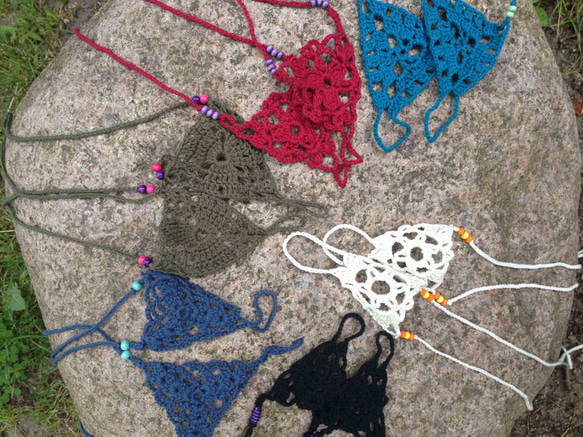 Crochet Hippie Sandals Red 3枚目の画像