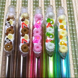 スイーツデコボールペン4本シャープペン1本set ペン・筆記用具 Sweet