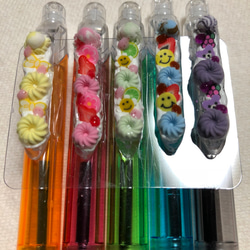 スイーツデコボールペン4本シャープペン1本set ペン・筆記用具