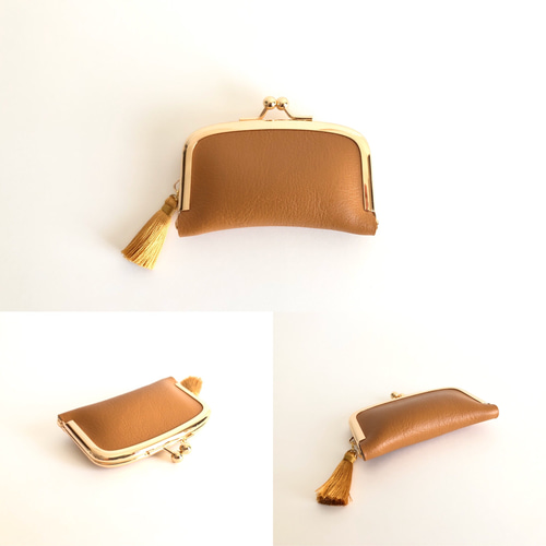 全12色】《コロンと可愛い》ミニアクセサリーケース D.キャメル 伸びる