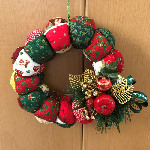 クリスマスリース LEDライト付き セレクト リース L 34cm 玄関