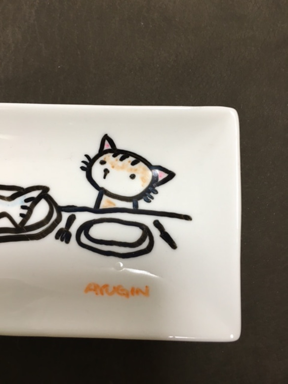 猫絵皿２ 3枚目の画像