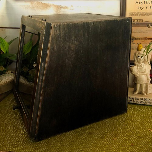 オリジナルアンティークブレッドケース ブラックL 棚・シェルフ