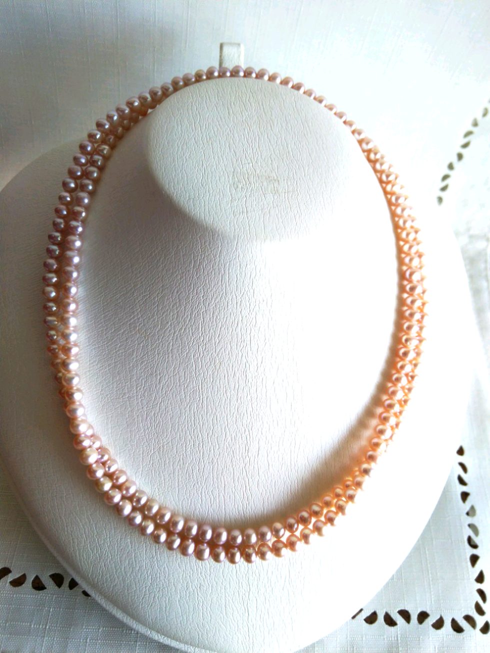 再販◇Creema限定◇ナチュラルピンクベビーパールロングネックレス85㌢