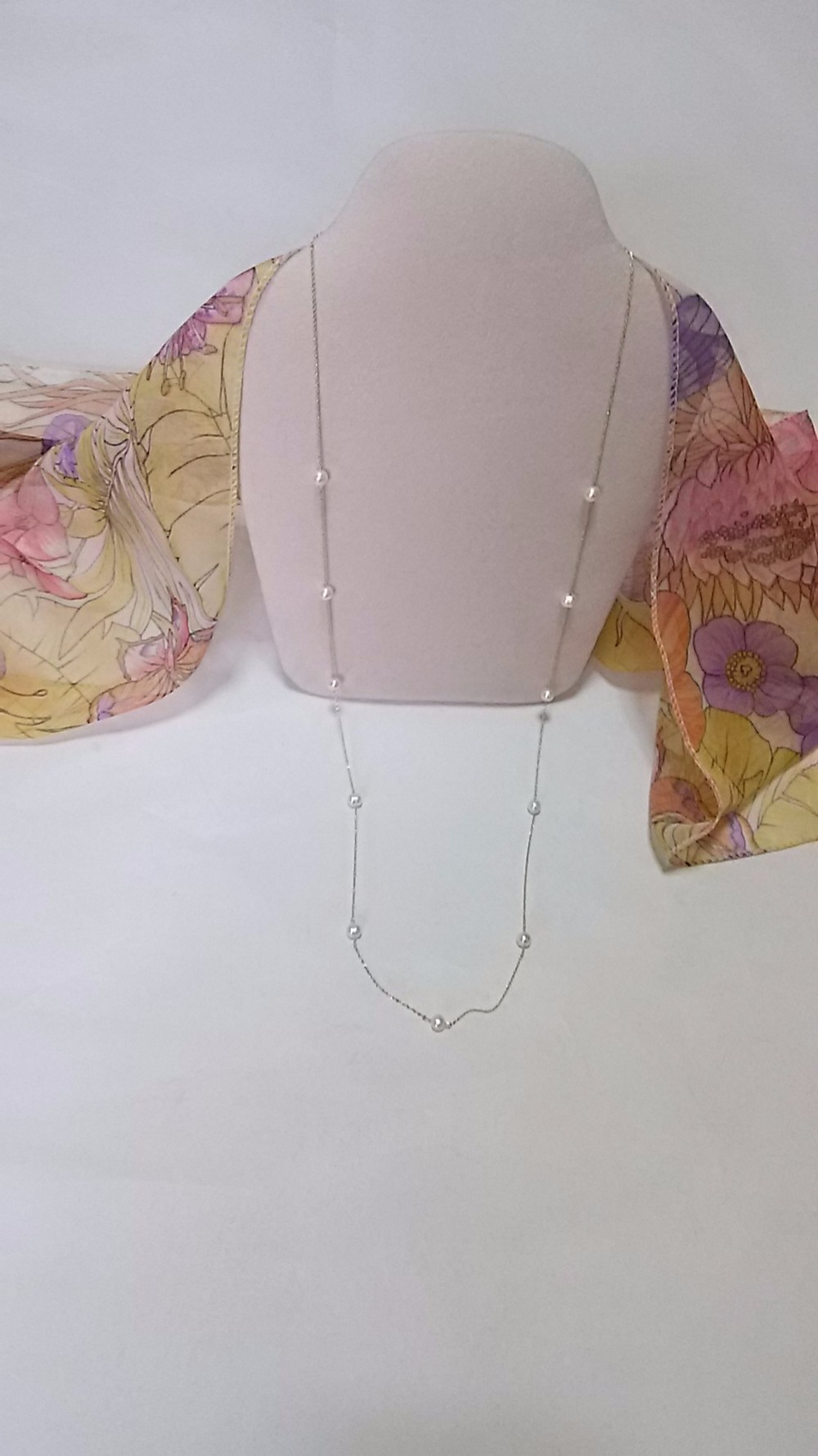 『受注制作』k14gf ◇ロングパールステーションネックレス◇約80㎝