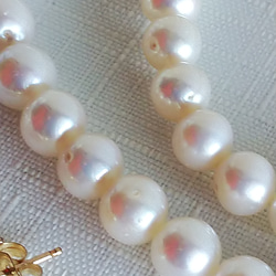 “Made-to-order☆Freshwater pearl with nucles”耳環/夾式耳環◇Ceremony Pea 第3張的照片