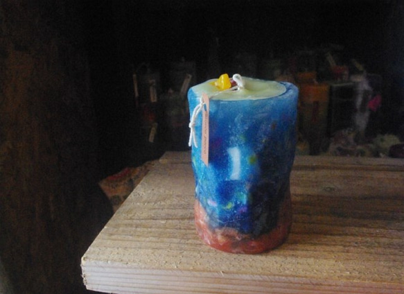 candle　円柱wide8ｃｍ　d2290 2枚目の画像