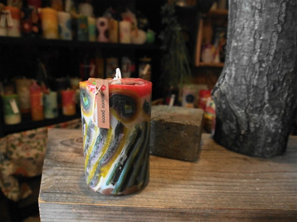 candle　円柱wide8cm　ｄ3046 1枚目の画像