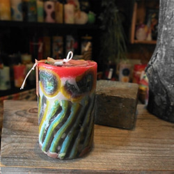 candle　円柱wide8cm　ｄ3046 2枚目の画像