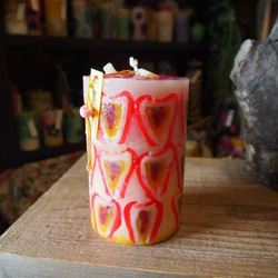 candle　円柱wide8cm　ｄ3089 2枚目の画像
