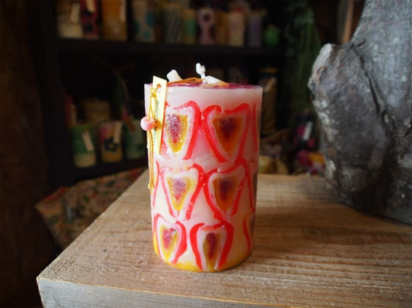 candle　円柱wide8cm　ｄ3089 2枚目の画像