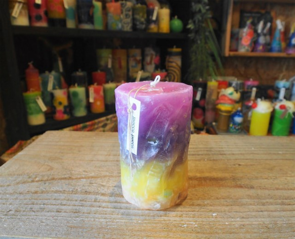candle　円柱wide7ｃｍ　ｄ3364 2枚目の画像