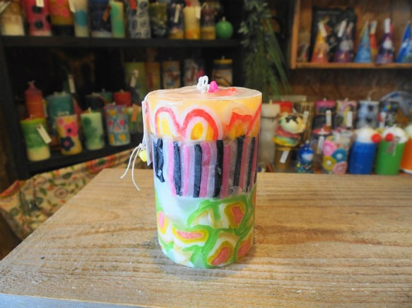 candle　円柱wide8ｃｍ　ｄ3467 3枚目の画像