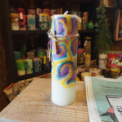 candle　tall円柱wide6.5ｃｍ　ｄ3807 2枚目の画像