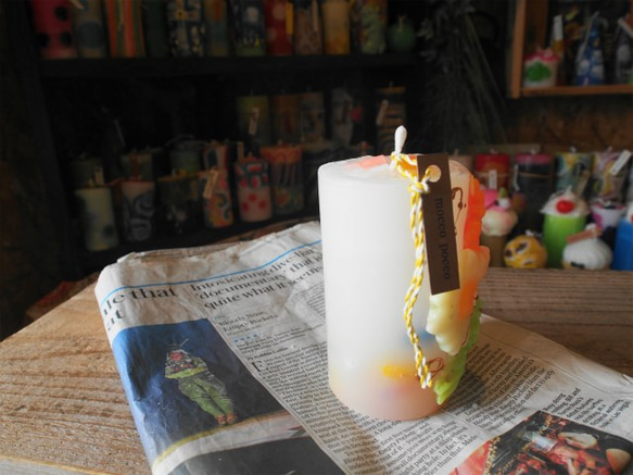 candle　円柱wide6ｃｍ　ｄ3913 5枚目の画像