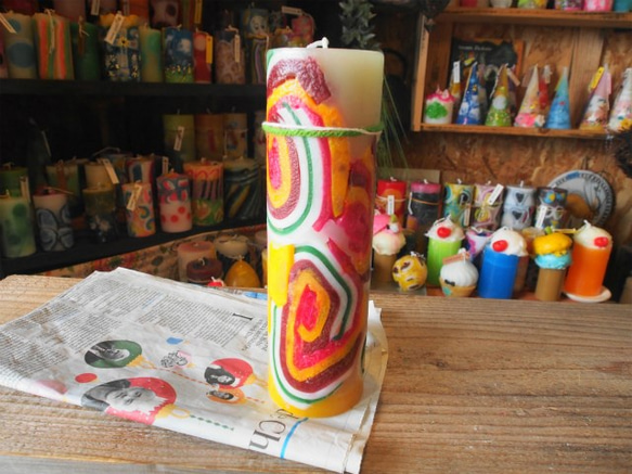 candle　tall円柱wide6.5ｃｍ　ｄ3938 4枚目の画像
