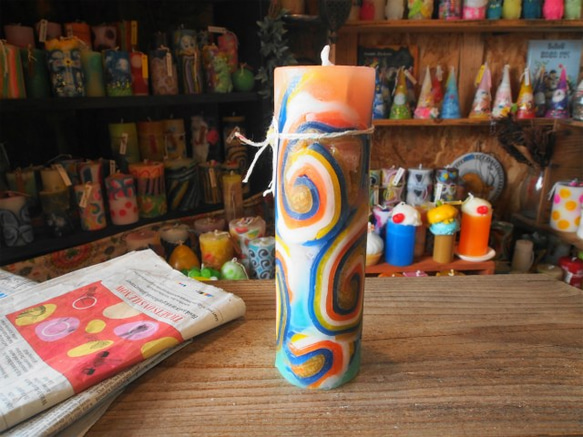 candle　tall円柱wide6.5ｃｍ　ｄ3945 2枚目の画像