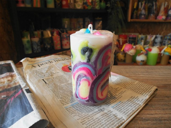 candle　円柱wide6ｃｍ　ｄ3996 5枚目の画像