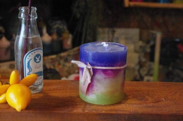 candle　円柱　wide7㎝　c2157 2枚目の画像