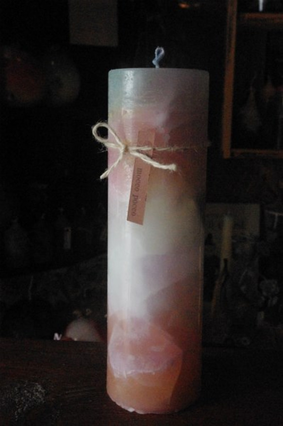 candle　tall　wide6.5㎝　c2291 2枚目の画像