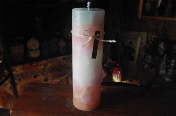 candle　tall　wide6.5㎝　c2291 3枚目の画像