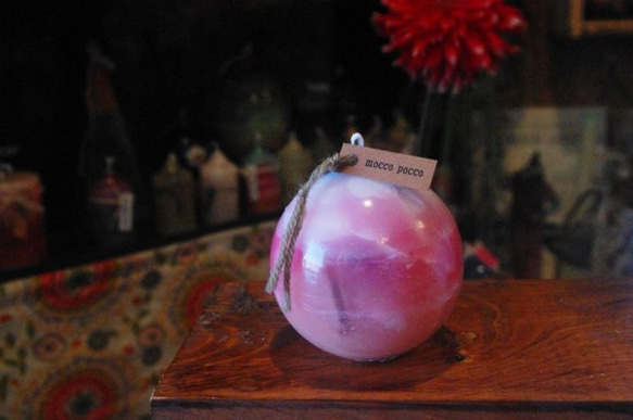 candle　球体8㎝　ｃ2347 1枚目の画像