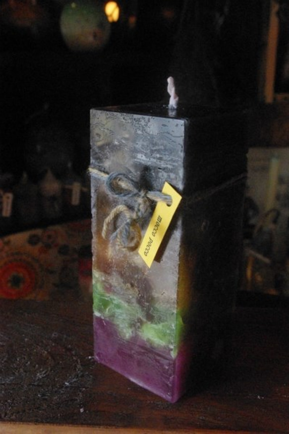 candle　四角柱　ｃ2365 2枚目の画像