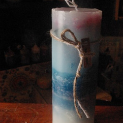 candle　tall円柱wide7㎝　c2437 2枚目の画像