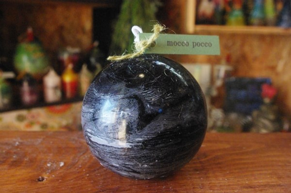 candle　球体８㎝　BLK　ｃ2658 3枚目の画像