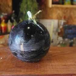 candle　球体８㎝　BLK　ｃ2658 4枚目の画像