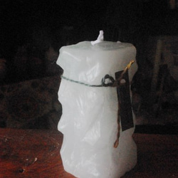 candle　彫刻四角柱　ｃ2738 4枚目の画像