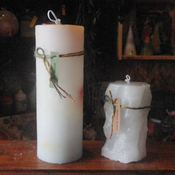 candle　彫刻四角柱　ｃ2738 8枚目の画像