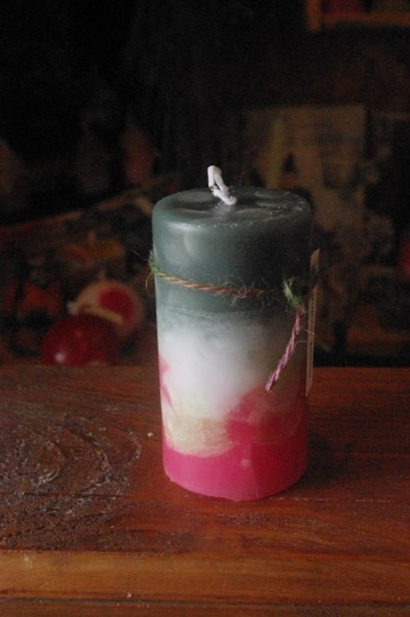 candle　ミニ円柱wide5㎝　c2764 3枚目の画像