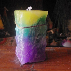 candle　削り四角柱　ｃ2801 3枚目の画像