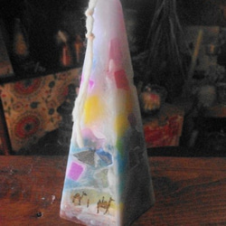 candle　モザイク五角錐　ｃ2894 2枚目の画像