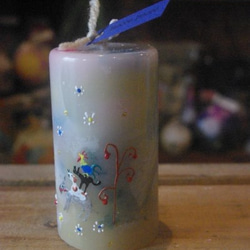 candle　ミニ円柱　ブレーメンの音楽隊　ｃ2947 4枚目の画像