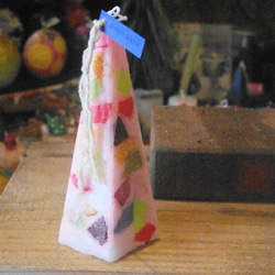 candle　五角錐　モザイク　ｃ3048 1枚目の画像