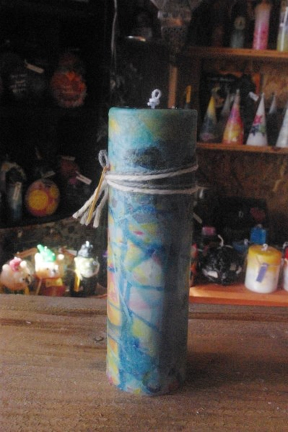 candle　tall円柱wide6.5㎝　c3073 3枚目の画像