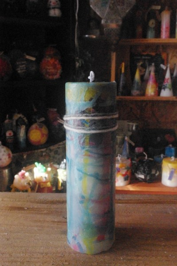 candle　tall円柱wide6.5㎝　c3073 4枚目の画像