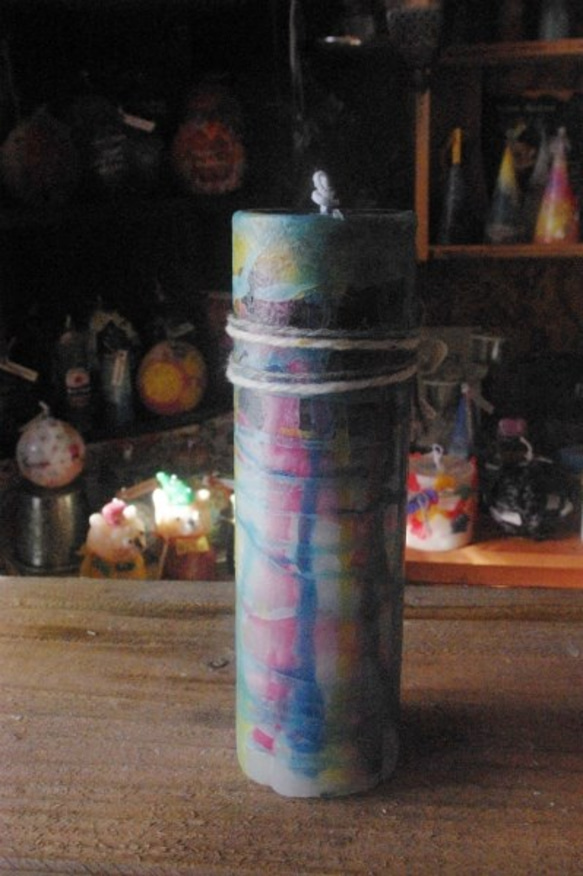candle　tall円柱wide6.5㎝　c3073 5枚目の画像