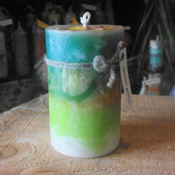 candle　円柱wide6㎝　c3279 4枚目の画像