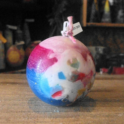 candle　球体8㎝　雲　c3299 3枚目の画像